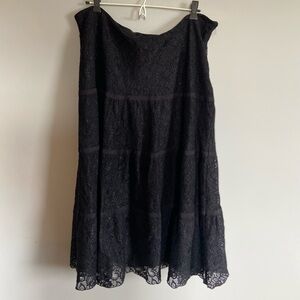 Black lace skirt